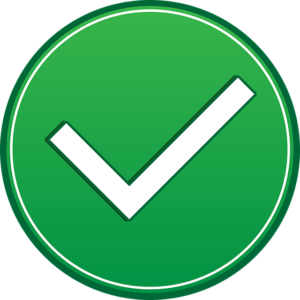 green circled confirmation check mark